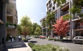 New-build residential streetscape in Leppington, south-west Sydney