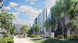 New-build residential streetscape in Marsden Park, north-west Sydney