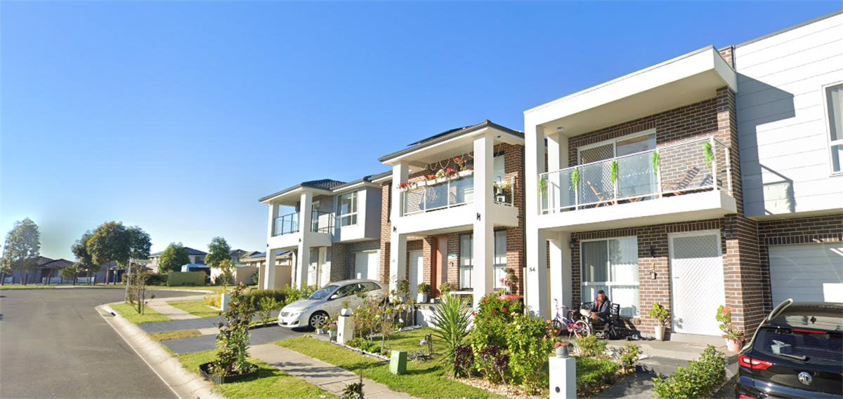 Residential streetscape in Blacktown, Western Sydney